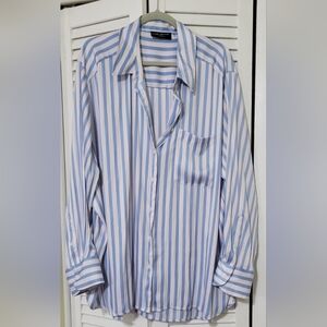 Blue and white strip shirt